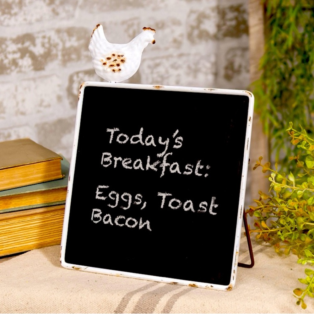 *Farmhouse Chicken Chalkboard Easel